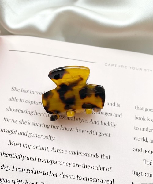 TONE SELECT GOODS(トーンセレクトグッズ)の「【pur chouchou】ミニデザインヘアクリップ(バレッタ/ヘアクリップ・レディース・ブラック/ダークブラウン/ベージュ/ブラウン/オフホワイト/オレンジ/ブルー/ブラウン系その他/オレンジ系その他・FREE)」の4枚目の写真