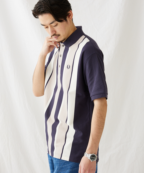 セール】【FRED PERRY/フレッドペリー別注】ストライプ襟付