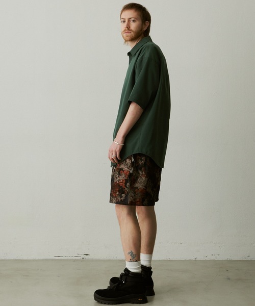 UNSELDs(アンセルズ)の「【UNSELDs アンセルズ】レギュラーカラー ハーフスリーブシャツ(シャツ/ブラウス・メンズ・ブラック/ダークグリーン/イエロー・L/M)」の8枚目の写真