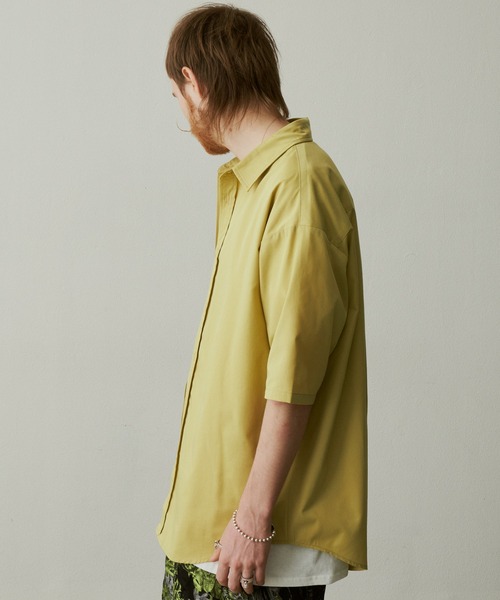 UNSELDs(アンセルズ)の「【UNSELDs アンセルズ】レギュラーカラー ハーフスリーブシャツ(シャツ/ブラウス・メンズ・ブラック/ダークグリーン/イエロー・L/M)」の11枚目の写真