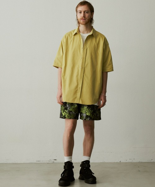 UNSELDs(アンセルズ)の「【UNSELDs アンセルズ】レギュラーカラー ハーフスリーブシャツ(シャツ/ブラウス・メンズ・ブラック/ダークグリーン/イエロー・L/M)」の12枚目の写真