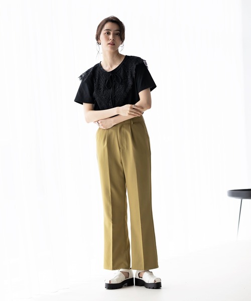 GeeRA（ジーラ）の「レース衿カットソートップス（Tシャツ/カットソー・レディース・ブラック/オフホワイト・MEDIUM/LARGE/X-LARGE）」の17枚目の写真