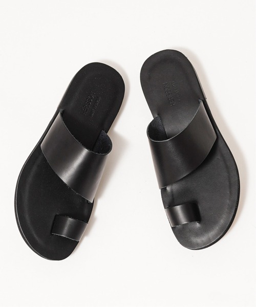 417 EDIFICE（フォーワンセブンエディフィス）の「【HERISSON / エリソン】フィンガーストラップサンダル ”Made in Japan”（サンダル・メンズ・ブラック/ブラウン・26/27/28）」の2枚目の写真