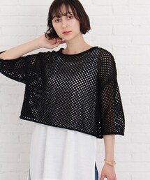 Cutie Blonde | 【久保乃々花さん着用商品/S-L/2点セット】メッシュニット+タンクトップセット(その他トップス)