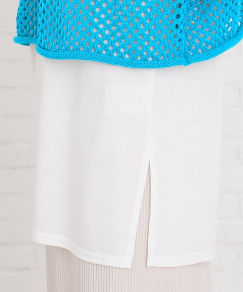 Cutie Blonde（キューティーブロンド）の「◆【S-L/2点セット】メッシュニット+タンクトップセット（その他トップス・レディース・ライトブルー/ブラック/オフホワイト・01/02/03）」の10枚目の写真