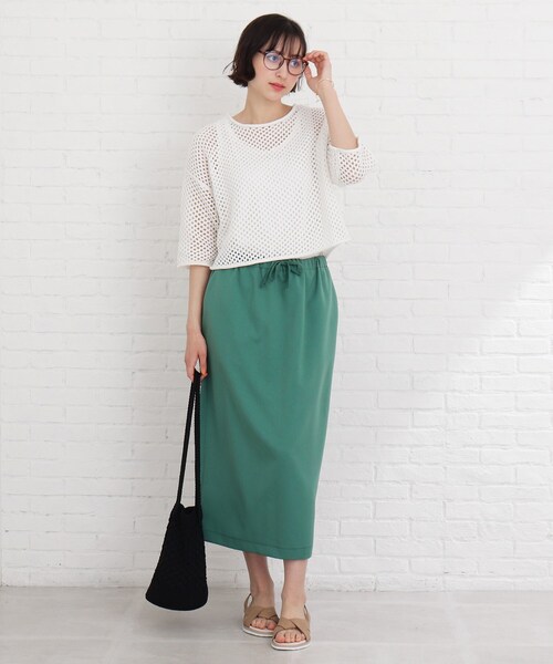 Cutie Blonde（キューティーブロンド）の「◆【S-L/2点セット】メッシュニット+タンクトップセット（その他トップス・レディース・ライトブルー/ブラック/オフホワイト・01/02/03）」の20枚目の写真