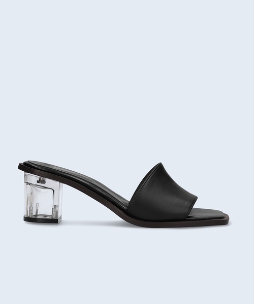 MAMIAN（マミアン）の「ワイドバンド クリアヒールミュール (5.5cmヒール)（サンダル・レディース・ベージュ/ブラック/グレイッシュベージュ/ライトオリーブ・L/LL/M/S）」の14枚目の写真