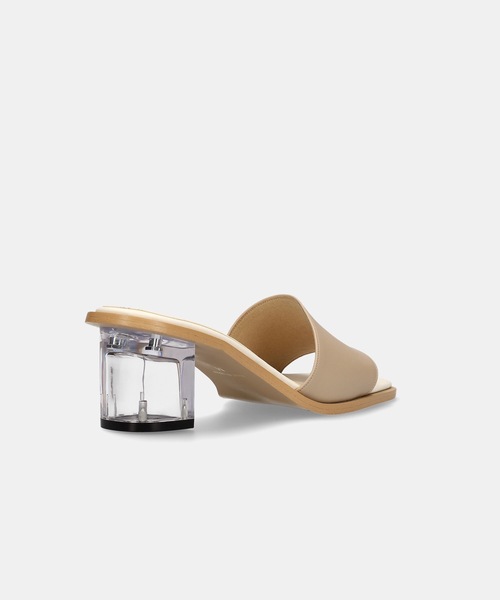 MAMIAN（マミアン）の「ワイドバンド クリアヒールミュール (5.5cmヒール)（サンダル・レディース・ベージュ/ブラック/グレイッシュベージュ/ライトオリーブ・L/LL/M/S）」の22枚目の写真