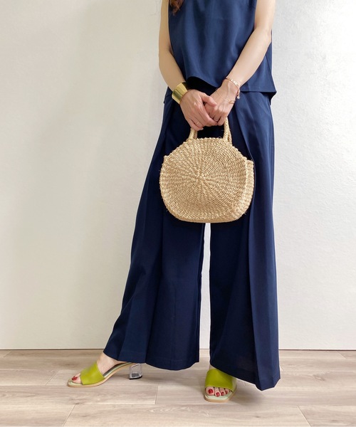 MAMIAN（マミアン）の「ワイドバンド クリアヒールミュール (5.5cmヒール)（サンダル・レディース・ベージュ/ブラック/グレイッシュベージュ/ライトオリーブ・L/LL/M/S）」の7枚目の写真