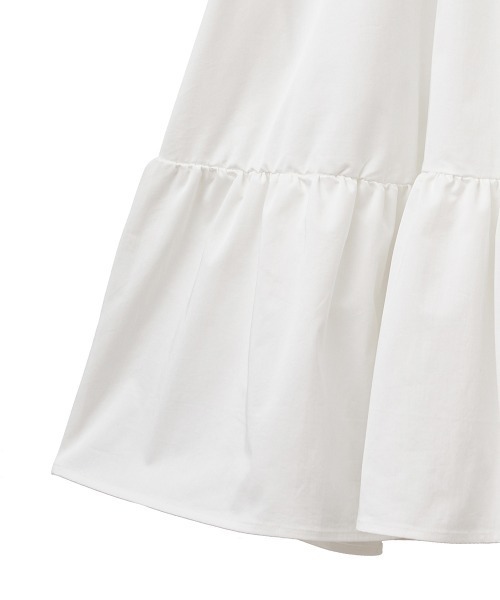 CLANE（クラネ）の「PUFF MINI ONE PIECE（シャツワンピース・レディース・ホワイト/ブラック・1/2）」の19枚目の写真