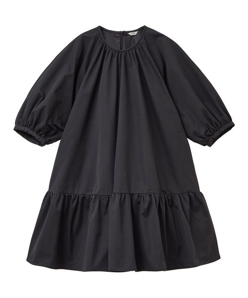 CLANE（クラネ）の「PUFF MINI ONE PIECE（シャツワンピース・レディース・ホワイト/ブラック・1/2）」の12枚目の写真