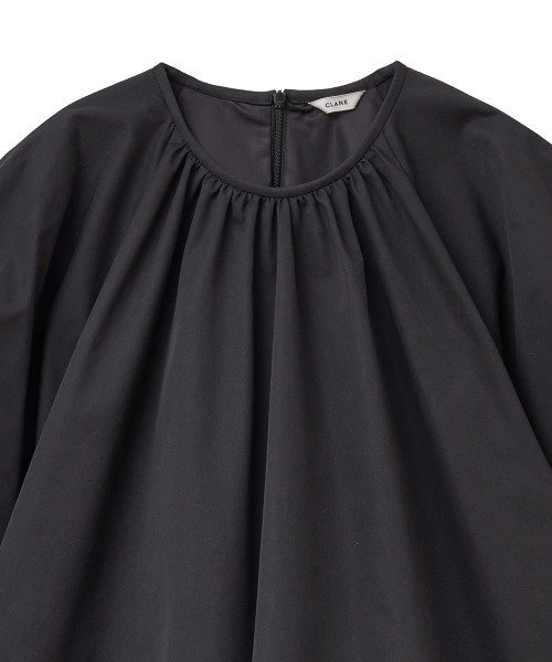 CLANE（クラネ）の「PUFF MINI ONE PIECE（シャツワンピース・レディース・ホワイト/ブラック・1/2）」の14枚目の写真