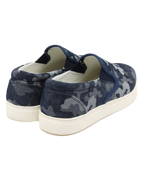 VENCEEXCHANGE（ヴァンスエクスチェンジ）の「デニム迷彩スリッポン               （スリッポン・メンズ・ネイビー・MEDIUM/LARGE）」の4枚目の写真