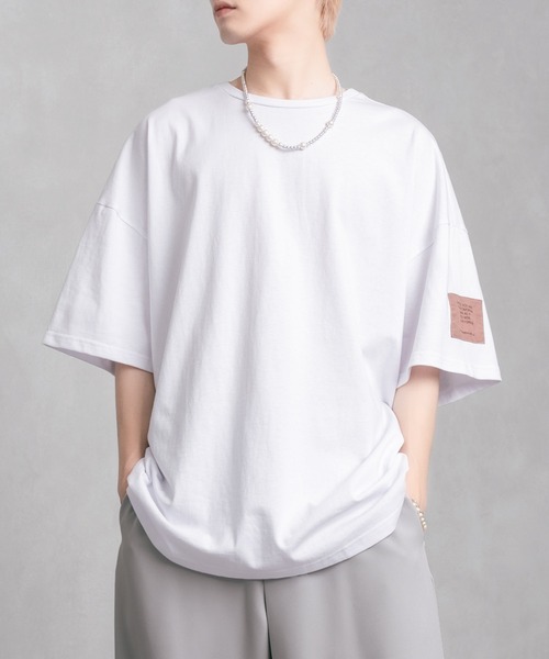 Adoon plain(アドーンプレーン)の「【Adoon plain】サイドモチーフビックシルエットTシャツ(Tシャツ/カットソー・メンズ・A/B/C/D・MEDIUM/LARGE)」の2枚目の写真