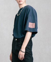 【Adoon plain】サイドモチーフビックシルエットTシャツ