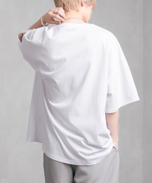 Adoon plain(アドーンプレーン)の「【Adoon plain】サイドモチーフビックシルエットTシャツ(Tシャツ/カットソー・メンズ・A/B/C/D・MEDIUM/LARGE)」の9枚目の写真