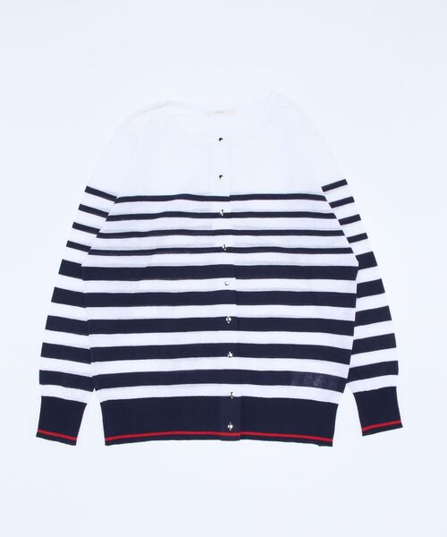 Te chichi（テチチ）の「ハイツイストコットンクルーネックカーディガン（カーディガン/ボレロ・レディース・パープル/オフホワイト/グリーン/チャコール・ﾌﾘ-）」の6枚目の写真