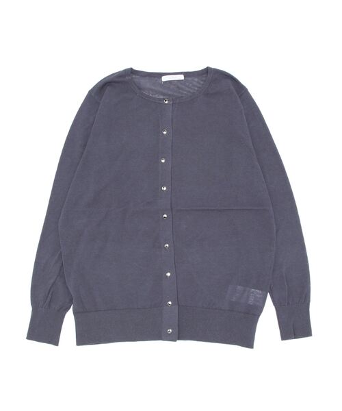 Te chichi（テチチ）の「ハイツイストコットンクルーネックカーディガン（カーディガン/ボレロ・レディース・パープル/オフホワイト/グリーン/チャコール・ﾌﾘ-）」の8枚目の写真