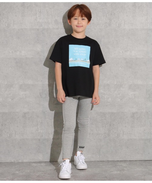 ANAP kids(アナップキッズ)の「バケーションフォトビッグTシャツ(Tシャツ/カットソー・キッズ・ブラック/ベージュ/ホワイト・130cm/120cm/110cm)」の14枚目の写真