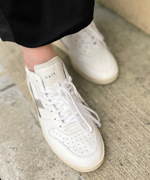 D.A.T.E.（デイト）の「【D.A.T.E.】COURT 2.0 MID POP WHITE-BLACK（スニーカー・レディース・ホワイト・38/37）」の6枚目の写真