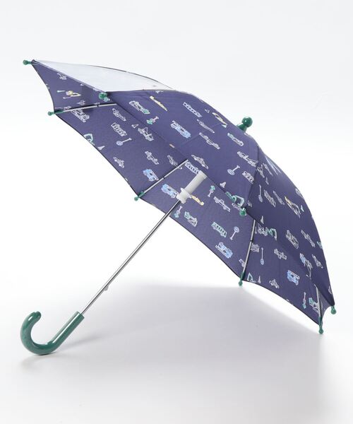 Ribbon hakka kid's（リボンハッカキッズ）の「ミニカープリント傘（長傘・キッズ・ネイビー・L/S/M）」の5枚目の写真