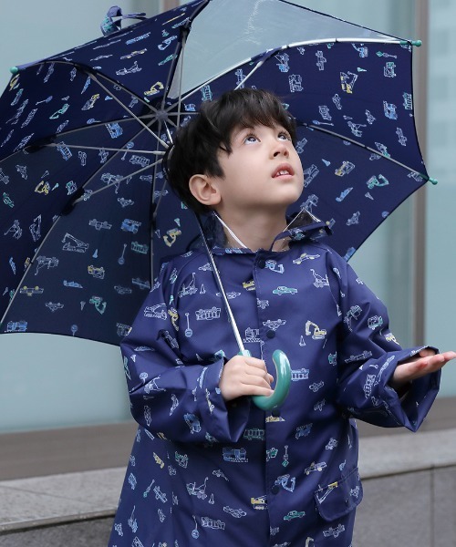 Ribbon hakka kid's（リボンハッカキッズ）の「ミニカープリント傘（長傘・キッズ・ネイビー・L/S/M）」の4枚目の写真