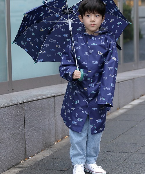 Ribbon hakka kid's（リボンハッカキッズ）の「ミニカープリント傘（長傘・キッズ・ネイビー・L/S/M）」の6枚目の写真