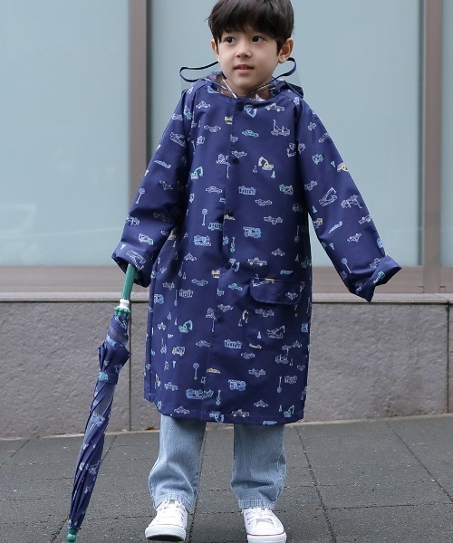 Ribbon hakka kid's（リボンハッカキッズ）の「ミニカープリント傘（長傘・キッズ・ネイビー・L/S/M）」の3枚目の写真