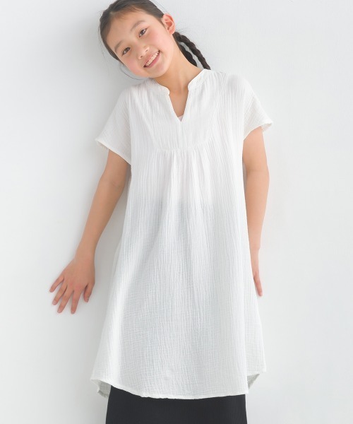 キッズダブルガーゼフレンチスリーブワンピース（ワンピース
