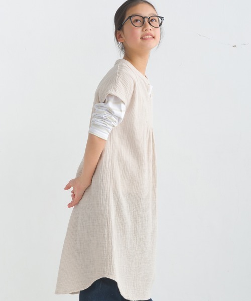 おけいはん様　ダブルガーゼ　くすみグレー　フレンチスリーブブラウス おけいはん様 ダブルガーゼ くすみグレー フレンチスリーブブラウス