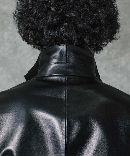 MICHEL KLEIN HOMME (ミッシェルクランオム)の「レザーブルゾン(ライダースジャケット・メンズ・ブラック・X-LARGE/LARGE/MEDIUM)」の10枚目の写真