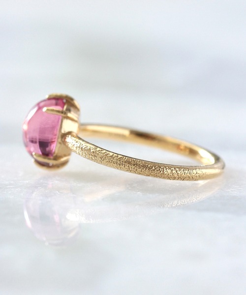 a cote(アコテ)の「【WEB限定】a Cote◆silver925 ピンクトルマリン オーバル ゴールド マットリング (ニッケルフリー)(リング・レディース・ピンク・#11)」の8枚目の写真