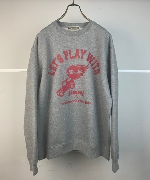 WILDERNESS EXPERIENCE（ウィルダネスエクスペリエンス）の「WILDERNESS EXPERIENCE/ウィルダネス エクスペリエンス　ウィルダネス × ジムニー WD×JIMNY ウイングジムニーカレッジクルーネック　WD22AW-JM02（スウェット・メンズ・ブラック/グレー/グリーン・MEDIUM/LARGE/X-LARGE）」の3枚目の写真
