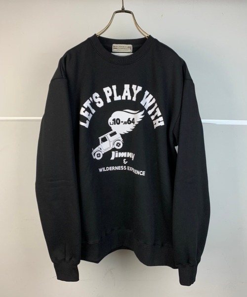 WILDERNESS EXPERIENCE（ウィルダネスエクスペリエンス）の「WILDERNESS EXPERIENCE/ウィルダネス エクスペリエンス　ウィルダネス × ジムニー WD×JIMNY ウイングジムニーカレッジクルーネック　WD22AW-JM02（スウェット・メンズ・ブラック/グレー/グリーン・MEDIUM/LARGE/X-LARGE）」の2枚目の写真