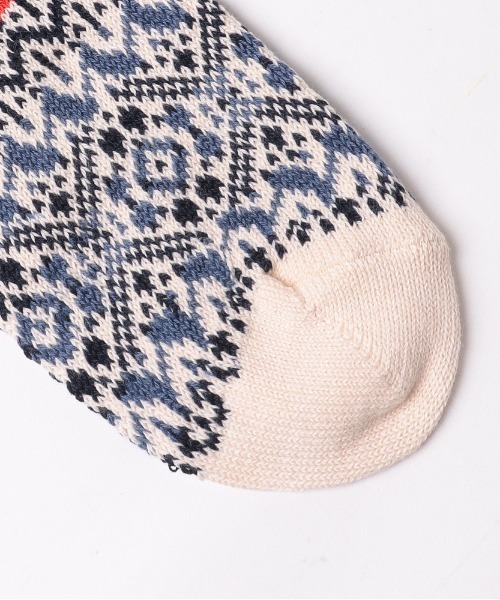 ANONYMOUSISM(アノニマスイズム)の「【ANONYMOUSISM】OLDパターン JQクルー / アノニマスイズム レトロパターン柄 クルーソックス(ソックス/靴下・メンズ・オートミール/オリーブ/マスタード/ネイビー/レッド・25cm~27cm/23cm~25cm)」の9枚目の写真