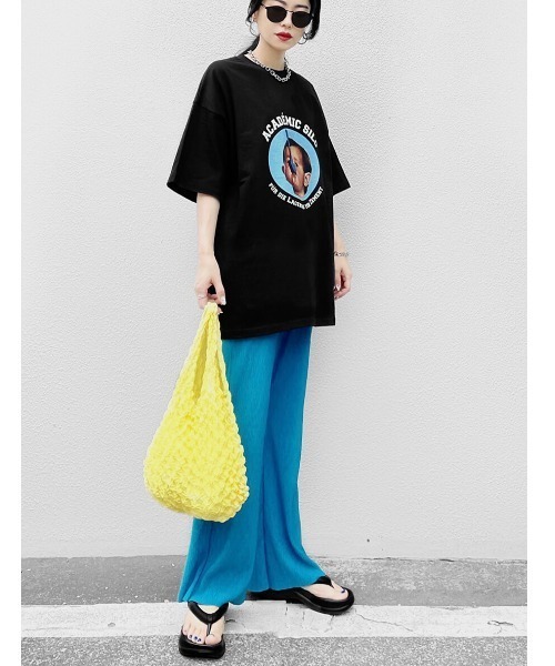 LVEU.(ラブユ.)の「Baby print over T-shirt / ベビープリントオーバーTシャツ(Ai select)(Tシャツ/カットソー・レディース・ホワイト/ブラック・FREE)」の3枚目の写真