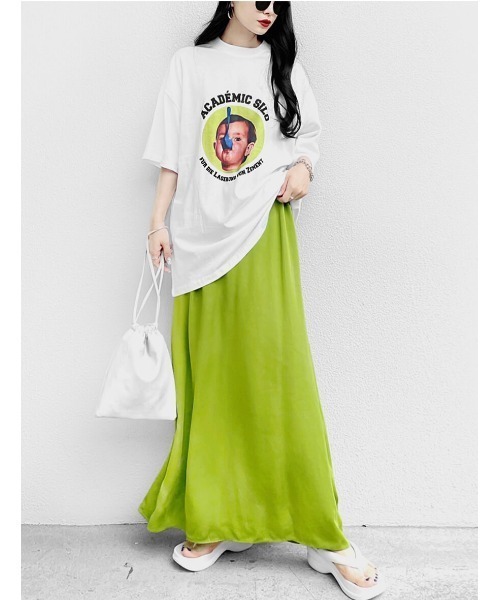 LVEU.(ラブユ.)の「Baby print over T-shirt / ベビープリントオーバーTシャツ(Ai select)(Tシャツ/カットソー・レディース・ホワイト/ブラック・FREE)」の8枚目の写真