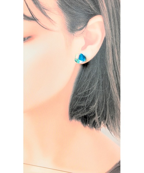 tone(トーン)の「【sawa】多角形ピアス(台形)(MA)(ピアス(両耳用)・レディース・パープル系その他/グレー系その他/ブルー系その他/ラベンダー/ブルー系その他2/ブルー系その他3・FREE)」の16枚目の写真