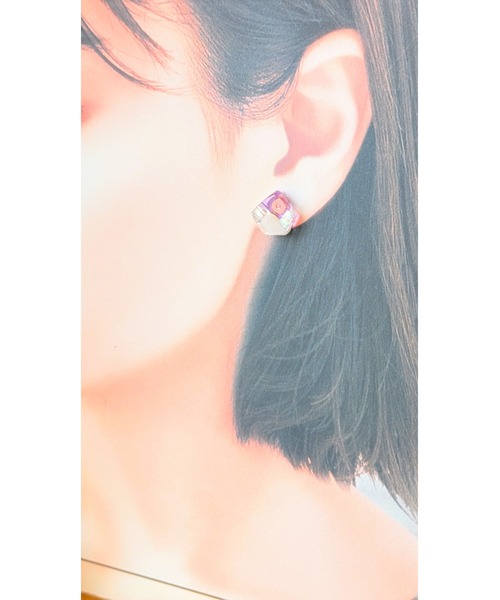 tone(トーン)の「【sawa】多角形ピアス(台形)(MA)(ピアス(両耳用)・レディース・パープル系その他/グレー系その他/ブルー系その他/ラベンダー/ブルー系その他2/ブルー系その他3・FREE)」の10枚目の写真