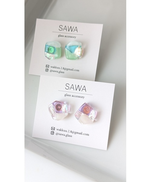 tone(トーン)の「【sawa】多角形ピアス(台形)(MA)(ピアス(両耳用)・レディース・パープル系その他/グレー系その他/ブルー系その他/ラベンダー/ブルー系その他2/ブルー系その他3・FREE)」の9枚目の写真