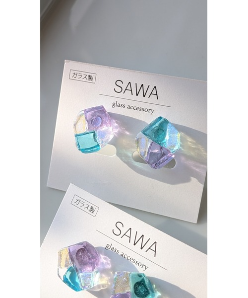 tone(トーン)の「【sawa】多角形ピアス(台形)(MA)(ピアス(両耳用)・レディース・パープル系その他/グレー系その他/ブルー系その他/ラベンダー/ブルー系その他2/ブルー系その他3・FREE)」の20枚目の写真