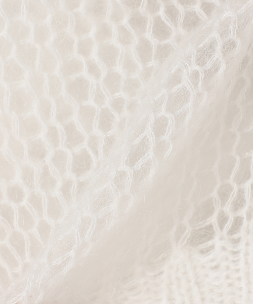 SLOBE citron.（スローブシトロン）の「SLOBE citron.カラーモヘヤ混シアーニット（ニット/セーター・レディース・ホワイト/サックスブルー/ピンク/イエロー/グリーン系その他・FREE）」の8枚目の写真