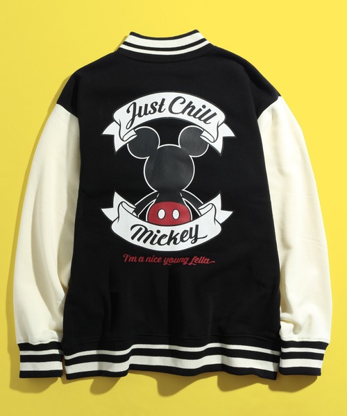 Disney(ディズニー)の「【DISNEY/ディズニー】ミッキー バックデザイン カレッジライクスタジャン/CORPUS TOKYO別注(スタジャン・メンズ・ブラック/グリーン/ブラック系その他/グリーン系その他/ブルー系その他/ネイビー・M/L/LL)」の14枚目の写真