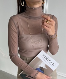 メロウハイネックシアーTOPS