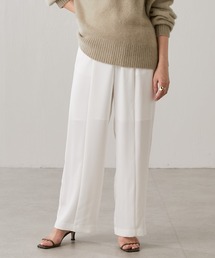 COLLAGE GALLARDAGALANTE | すっきり華奢見え/落ち感が良い/ダブルジョーゼットワイドパンツ/手洗い可(スラックス)
