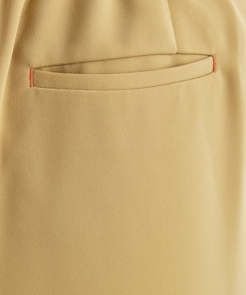 COLLAGE GALLARDAGALANTE（コラージュガリャルダガランテ）の「すっきり華奢見え/落ち感が良い/ダブルジョーゼットワイドパンツ/手洗い可（スラックス・レディース・ホワイト/ネイビー/イエロー・0/1）」の14枚目の写真