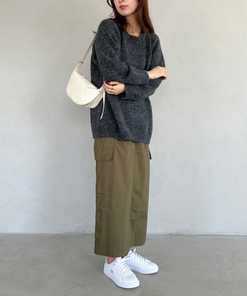 un+frame（アンフレーム）の「moon leather shoulder bag／PUムーンショルダーバッグ（ショルダーバッグ・レディース・ブラウン/キャメル/ホワイト/ブラック・FREE）」の7枚目の写真