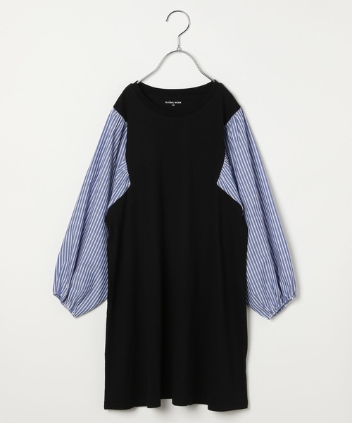 GLOBAL WORK（グローバルワーク）の「オシャ楽ドッキングワンピース/157702（ワンピース・キッズ・ブラック/その他・110cm/100cm/130cm/120cm/140cm/150cm/160cm）」の2枚目の写真