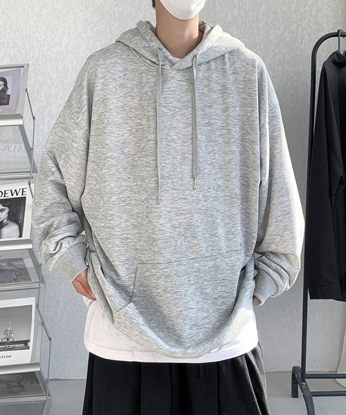 EFFECTION(エフェクション)の「【FVLMEN】basic sweat pullover hoodie/ベーシック スウェット プルオーバー フーディー(パーカー・メンズ・ブラック/グレー/チャコールグレー/ネイビー/パープル/ホワイト・MEDIUM/LARGE/X-LARGE)」の4枚目の写真