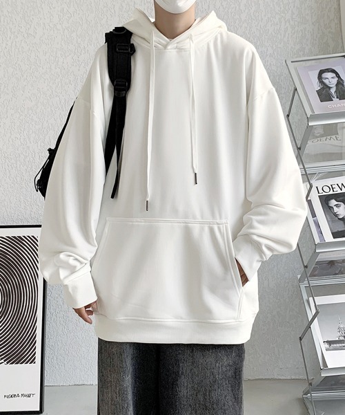 EFFECTION(エフェクション)の「【FVLMEN】basic sweat pullover hoodie/ベーシック スウェット プルオーバー フーディー(パーカー・メンズ・ブラック/グレー/チャコールグレー/ネイビー/パープル/ホワイト・MEDIUM/LARGE/X-LARGE)」の12枚目の写真